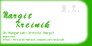 margit kreinik business card